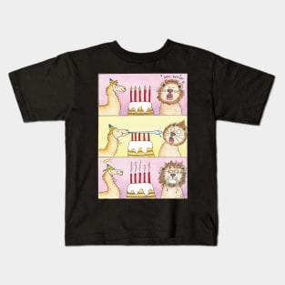 Llama vs Lion - Birthday Kids T-Shirt